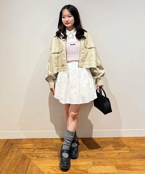 Mi-je / ミジェ ブルゾン | コンパクトレザージャケット【韓国ファッション】 | 詳細14