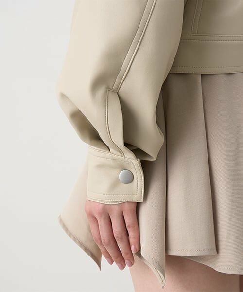 Mi-je / ミジェ ブルゾン | コンパクトレザージャケット【韓国ファッション】 | 詳細5