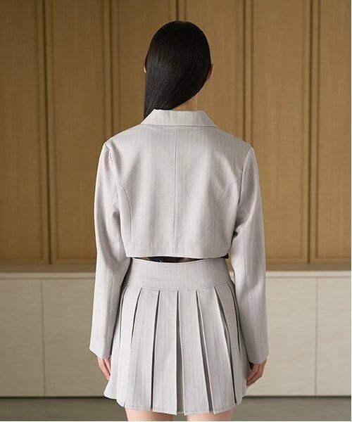 Mi-je / ミジェ ブルゾン | ショートテーラードジャケット【韓国ファッション】 | 詳細6