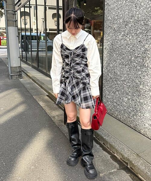 Mi-je / ミジェ ミニ丈・ひざ丈ワンピース | シャーリングワンピース【韓国ファッション】 | 詳細18