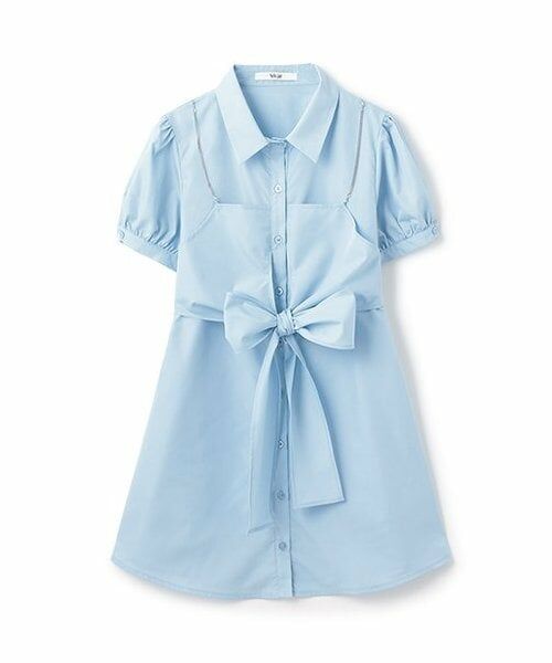 Mi-je / ミジェ ミニ丈・ひざ丈ワンピース | ビスチェつきシャツワンピース【韓国ファッション】 | 詳細3