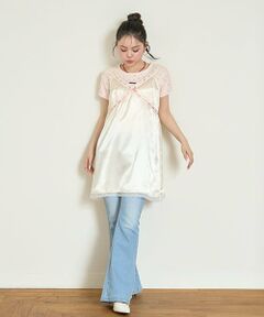 Mi-je / ミジェ ミニ丈・ひざ丈ワンピース | ランジェリー風キャミワンピース【韓国ファッション】