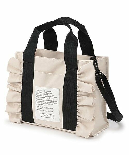 Mi-je / ミジェ トートバッグ | フリル2WAYトート【韓国ファッション】（アイボリー）