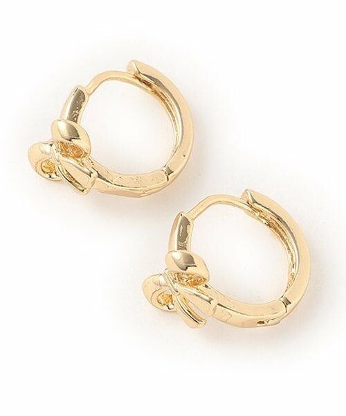 Mi-je / ミジェ ピアス・イヤリング | ミニリボンピアス【韓国ファッション】（ゴールド）