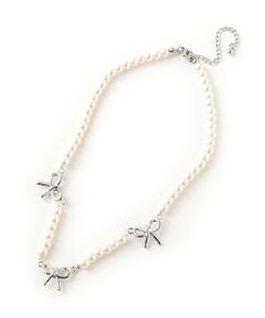 Mi-je / ミジェ ネックレス・ペンダント・チョーカー | リボンつきパールネックレス【韓国ファッション】