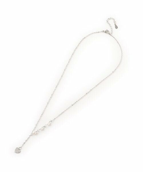 Mi-je / ミジェ ネックレス・ペンダント・チョーカー | ハートチャームネックレス【韓国ファッション】（シルバー）