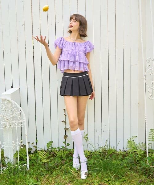 Mi-je / ミジェ ショート・ハーフ・半端丈パンツ | ダンボールプリーツミニスカパン【韓国ファッション】 | 詳細1