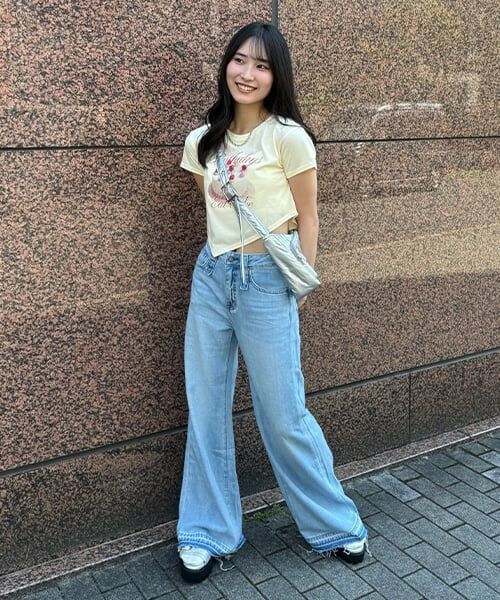 Mi-je / ミジェ その他パンツ | デニム裾加工ワイドパンツ【韓国ファッション】 | 詳細3