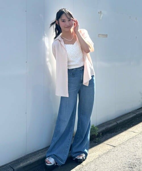 Mi-je / ミジェ その他パンツ | デニム裾加工ワイドパンツ【韓国ファッション】 | 詳細4