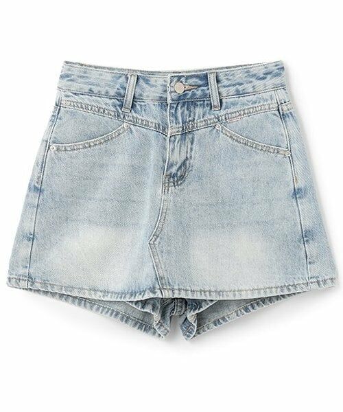 Mi-je / ミジェ ショート・ハーフ・半端丈パンツ | デニム台形スカパン | 詳細3