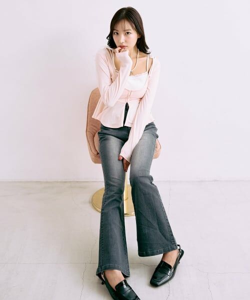 Mi-je / ミジェ その他パンツ | ロゴ刺繍デニムパンツ【韓国ファッション】 | 詳細3