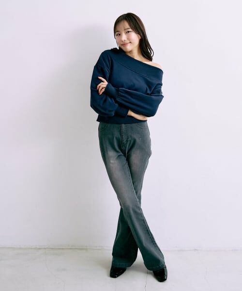 Mi-je / ミジェ その他パンツ | ロゴ刺繍デニムパンツ【韓国ファッション】 | 詳細4