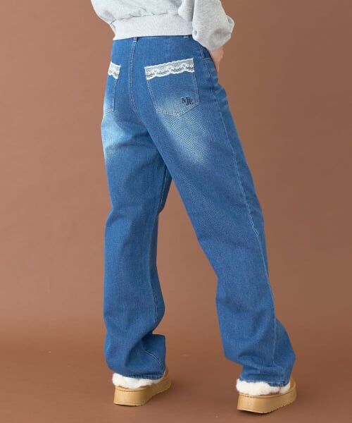 Mi-je / ミジェ その他パンツ | レースポケットデニムパンツ【韓国ファッション】 | 詳細2