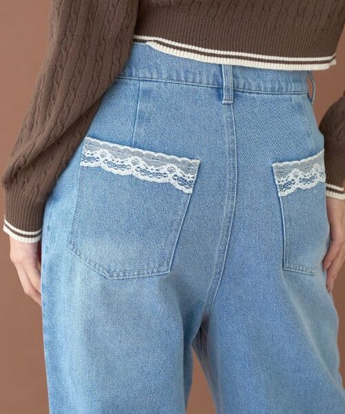 Mi-je / ミジェ その他パンツ | レースポケットデニムパンツ【韓国ファッション】 | 詳細3