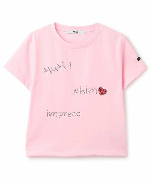 Mi-je / ミジェ Tシャツ | スパンコールロゴ半袖Tシャツ【韓国ファッション】 | 詳細5