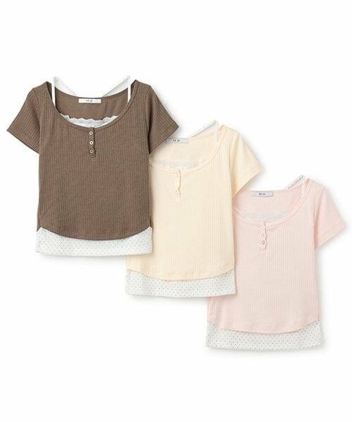 Mi-je / ミジェ Tシャツ | ViVi9月号掲載ドットキャミレイヤードトップス【韓国ファッション】 | 詳細15