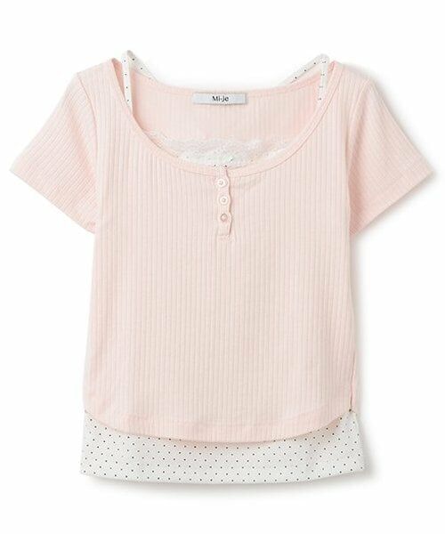 Mi-je / ミジェ Tシャツ | ViVi9月号掲載ドットキャミレイヤードトップス【韓国ファッション】 | 詳細7