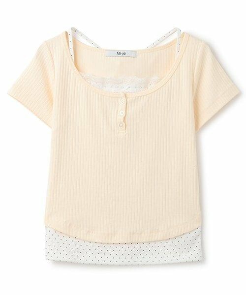Mi-je / ミジェ Tシャツ | ViVi9月号掲載ドットキャミレイヤードトップス【韓国ファッション】 | 詳細9