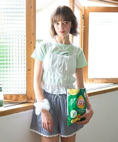 Mi-je / ミジェ キャミソール・チューブトップ | ViVi9月号掲載コットンギャザーリボンビスチェ【韓国ファッション】