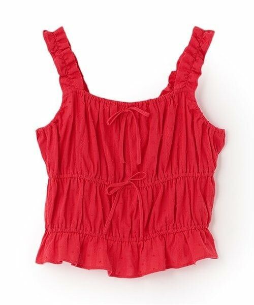 Mi-je / ミジェ キャミソール・チューブトップ | ViVi9月号掲載コットンギャザーリボンビスチェ【韓国ファッション】 | 詳細3