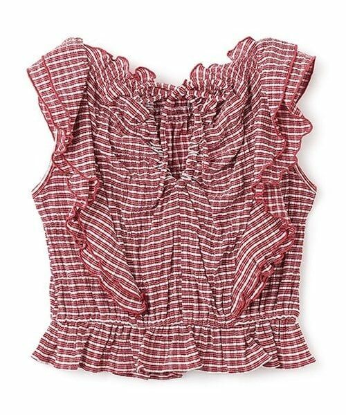 Mi-je / ミジェ シャツ・ブラウス | フリルスリーブチェックブラウス【韓国ファッション】 | 詳細7