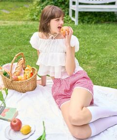 Mi-je / ミジェ シャツ・ブラウス | ティアードシアーチェックブラウス【韓国ファッション】