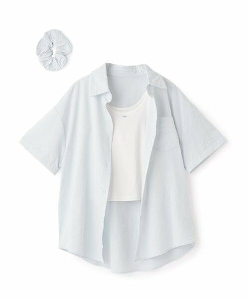 Mi-je / ミジェ シャツ・ブラウス | シュシュつきシャツインナーセット【韓国ファッション】 | 詳細8