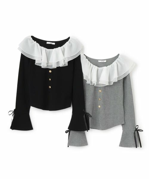 Mi-je / ミジェ ニット・セーター | フリルオフショルプルオーバー【韓国ファッション】 | 詳細11