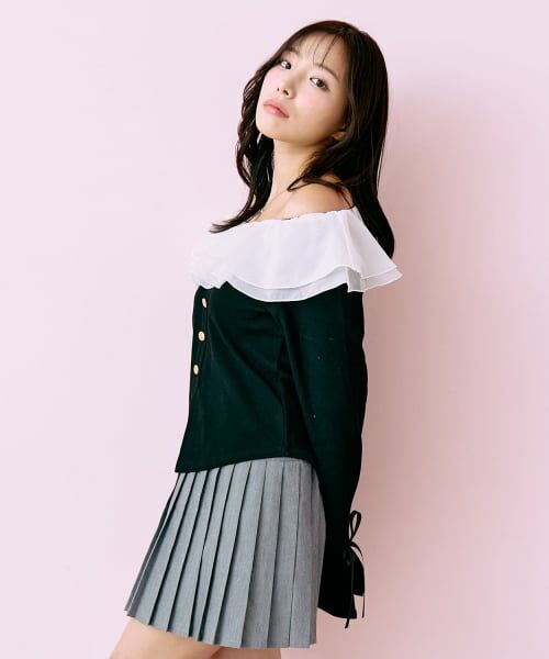 Mi-je / ミジェ ニット・セーター | フリルオフショルプルオーバー【韓国ファッション】 | 詳細3