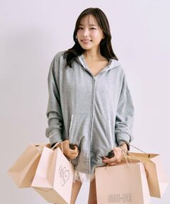 Mi-je / ミジェ スウェット | ロゴ刺繍ルーズパーカ【韓国ファッション】