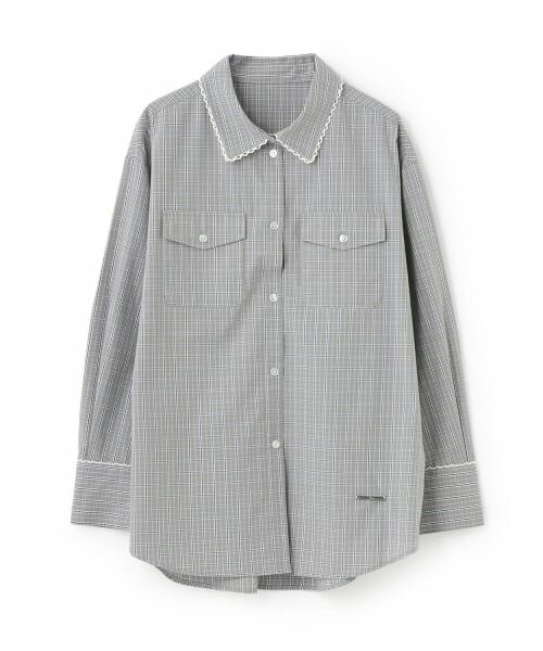 Mi-je / ミジェ シャツ・ブラウス | ロゴプレート付チェックシャツ【韓国ファッション】 | 詳細8