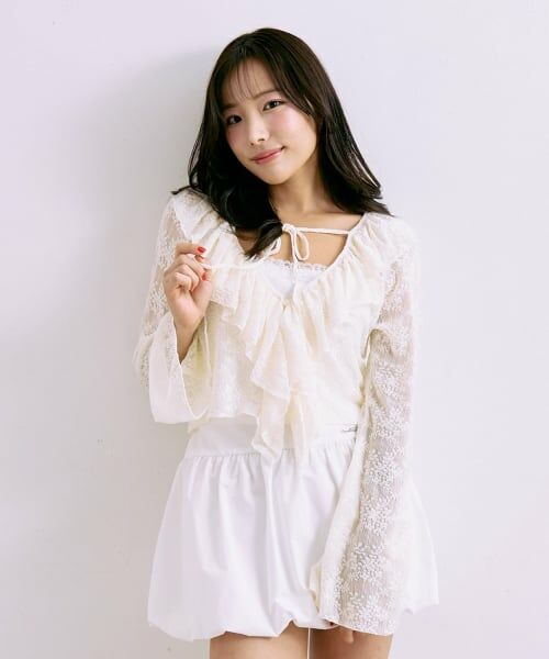 Mi-je / ミジェ Tシャツ | フリルボレロキャミSET【韓国ファッション】 | 詳細2