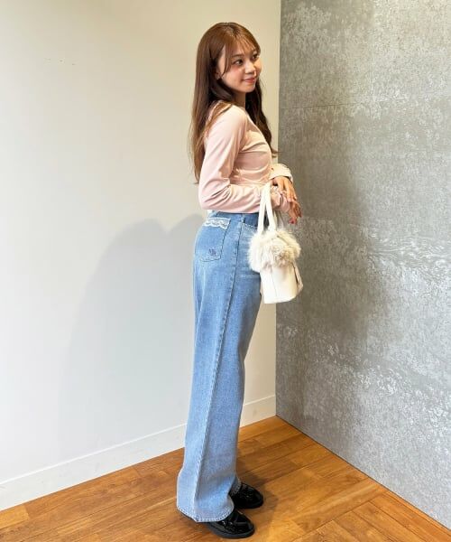 Mi-je / ミジェ Tシャツ | 裾フリルラインストーンTシャツ【韓国ファッション】 | 詳細5