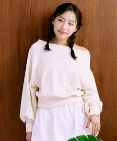 Mi-je / ミジェ スウェット | ワンショルロゴスウェット【韓国ファッション】