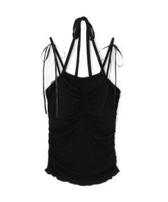 Mi-je / ミジェ キャミソール・チューブトップ | 肩リボンギャザーキャミソール【韓国ファッション】