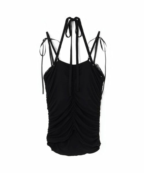 Mi-je / ミジェ キャミソール・チューブトップ | 肩リボンギャザーキャミソール【韓国ファッション】 | 詳細3