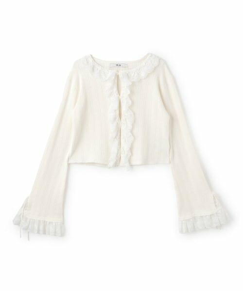 Mi-je / ミジェ ニット・セーター | フリルレースニットカーディガン【韓国ファッション】 | 詳細4