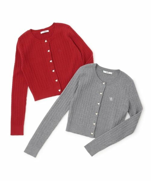 Mi-je / ミジェ ニット・セーター | ハート釦ケーブルカーディガン【韓国ファッション】 | 詳細12