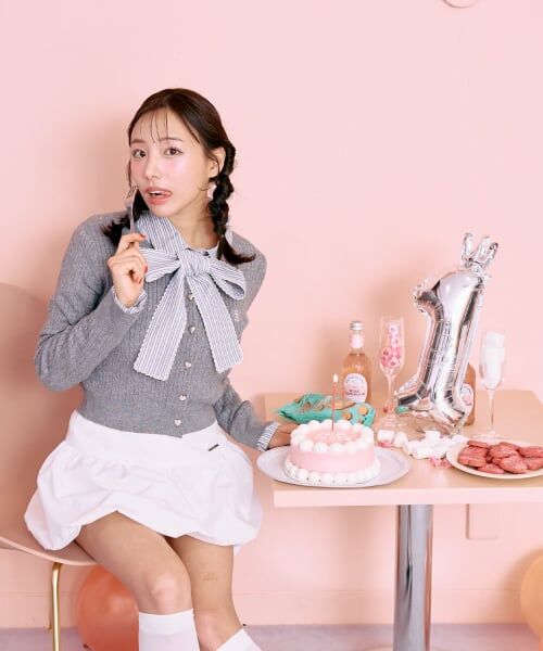 Mi-je / ミジェ ニット・セーター | ハート釦ケーブルカーディガン【韓国ファッション】 | 詳細2