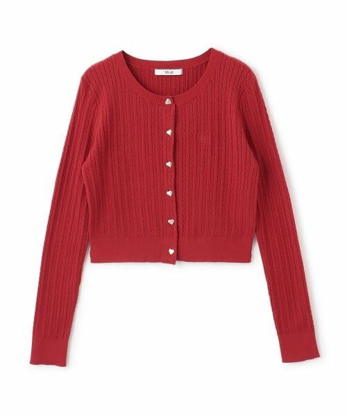 Mi-je / ミジェ ニット・セーター | ハート釦ケーブルカーディガン【韓国ファッション】 | 詳細3