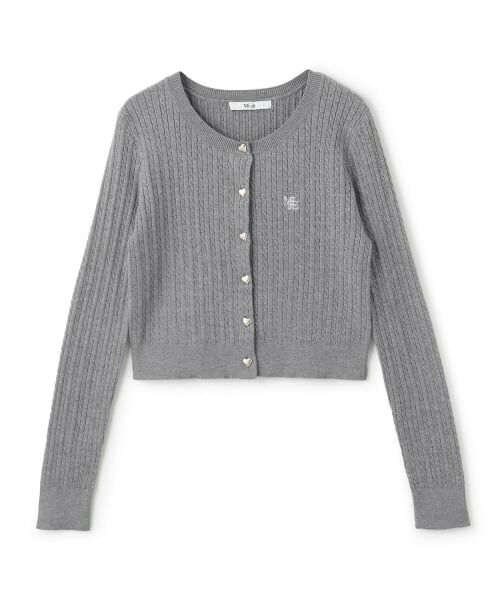 Mi-je / ミジェ ニット・セーター | ハート釦ケーブルカーディガン【韓国ファッション】 | 詳細4