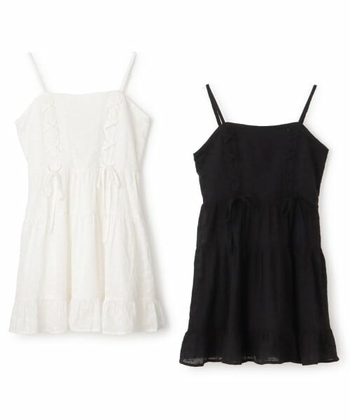 Mi-je / ミジェ ミニ丈・ひざ丈ワンピース | レースアップキャミワンピース【韓国ファッション】 | 詳細14