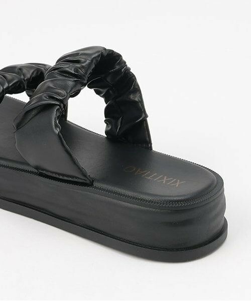 Mi-je / ミジェ サンダル | ギャザーバンドサンダル【韓国ファッション】 | 詳細4