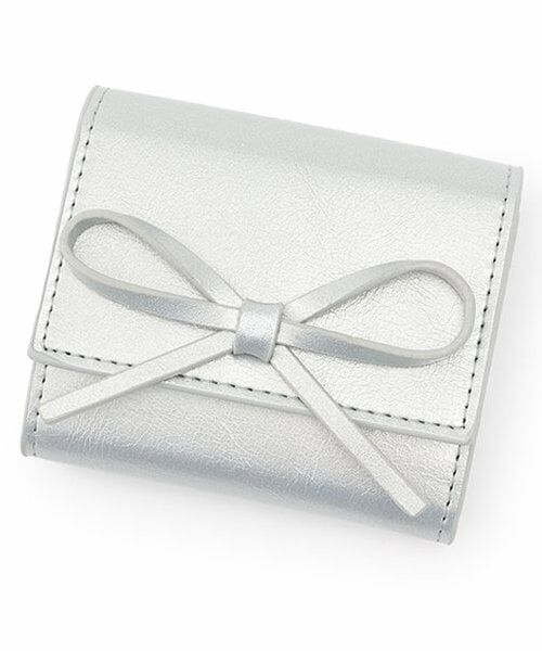 Mi-je / ミジェ ハンドバッグ | リボンウォレット【韓国ファッション】（シルバー）