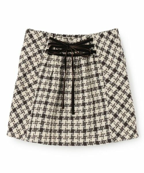 Mi-je / ミジェ ミニ・ひざ丈スカート | ツイードレースアップスカート【韓国ファッション】 | 詳細7