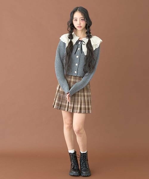 Mi-je / ミジェ ミニ・ひざ丈スカート | ダブルベルトプリーツスカート【韓国ファッション】 | 詳細2