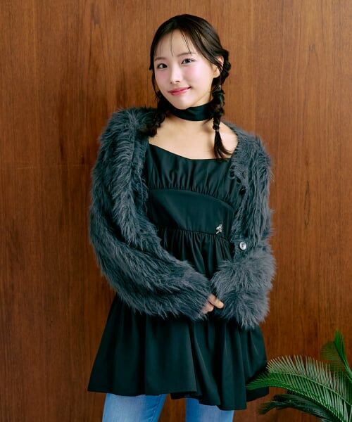 Mi-je / ミジェ ニット・セーター | シャギーショートカーディガン【韓国ファッション】 | 詳細2