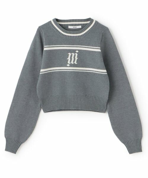 Mi-je / ミジェ ニット・セーター | コンパクトジャガードニット【韓国ファッション】（グレー）