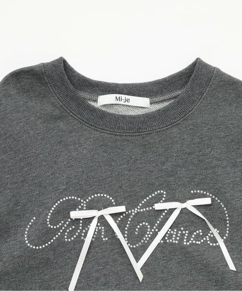 Mi-je / ミジェ スウェット | ストーンリボントレーナー | 詳細5