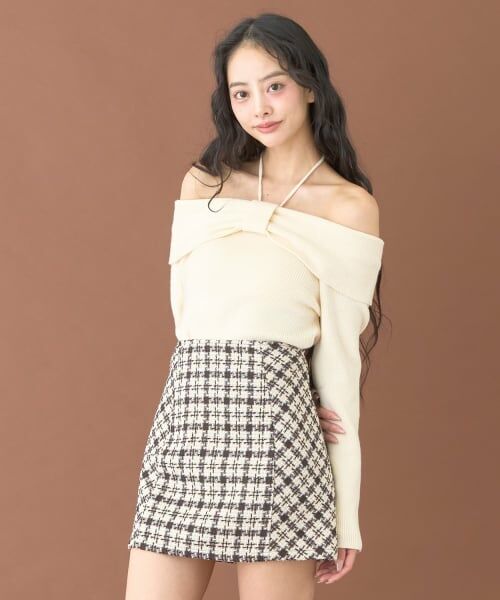 Mi-je / ミジェ ニット・セーター | リボンオフショルニットプルオーバー【韓国ファッション】 | 詳細2